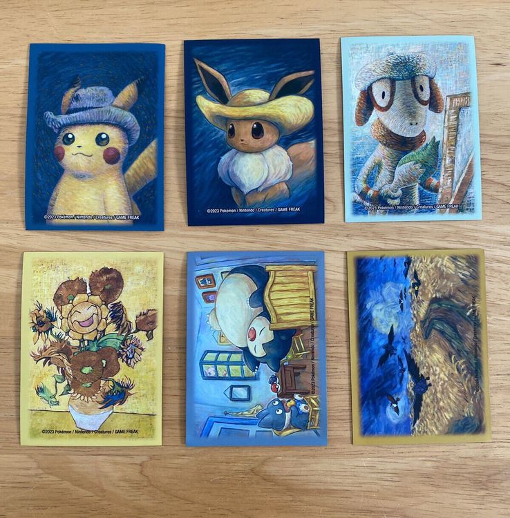 Pokémon Center x Van Gogh Sleeves - Art Set - 6 x 1 Sleeve (Neu (gemäss ...