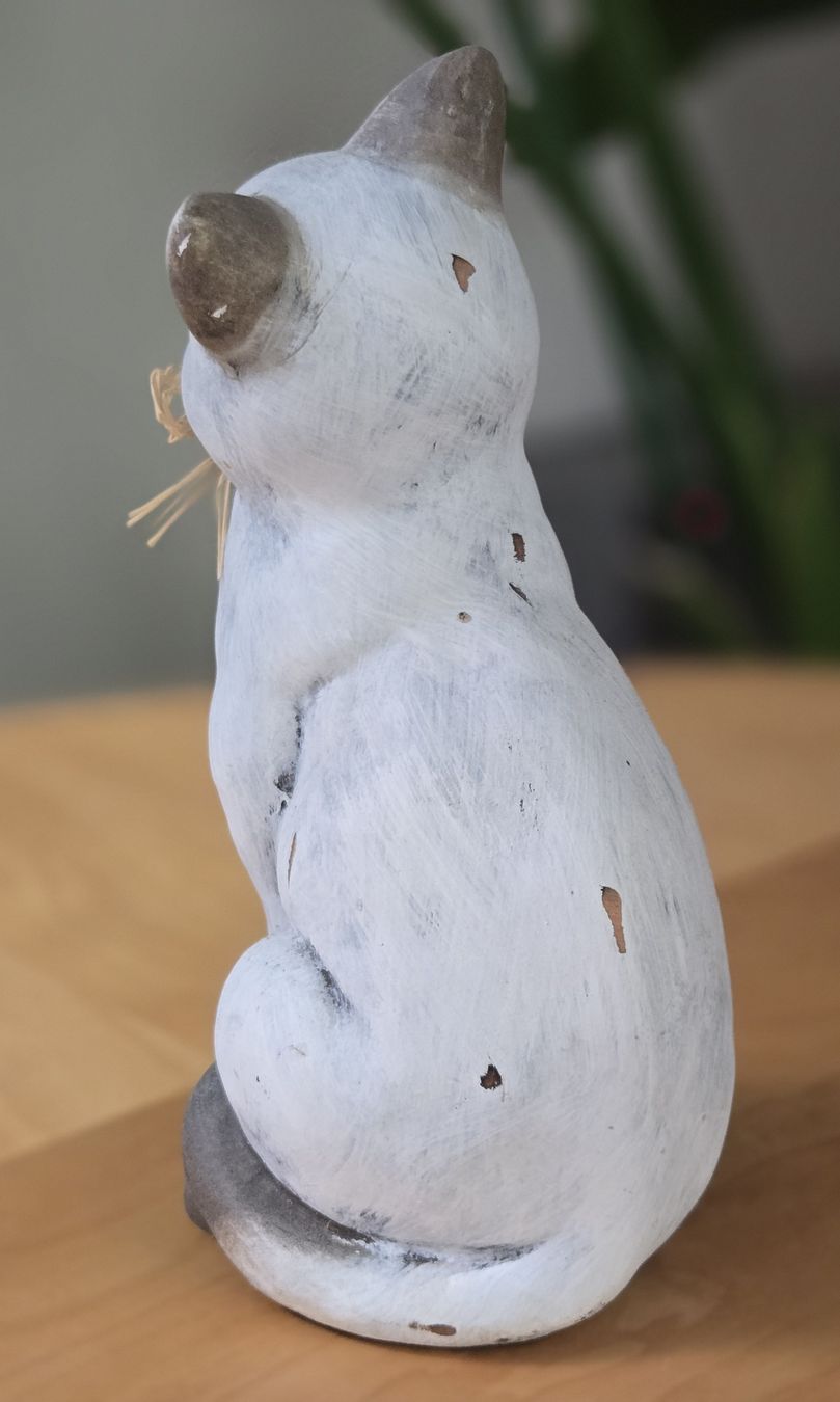 Statuette: Deko Katze Shabby Chic mit Glöckchen – Usato da Rheinsulz venduto da Gilea 2