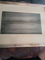 Abstraktes Schwarz-Weiß Bild im Rahmen (Vintage Stil)