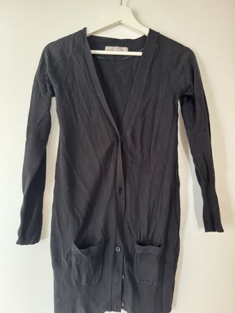 Lange Zara Strickjacke, schwarz, Grösse S – Top Zustand