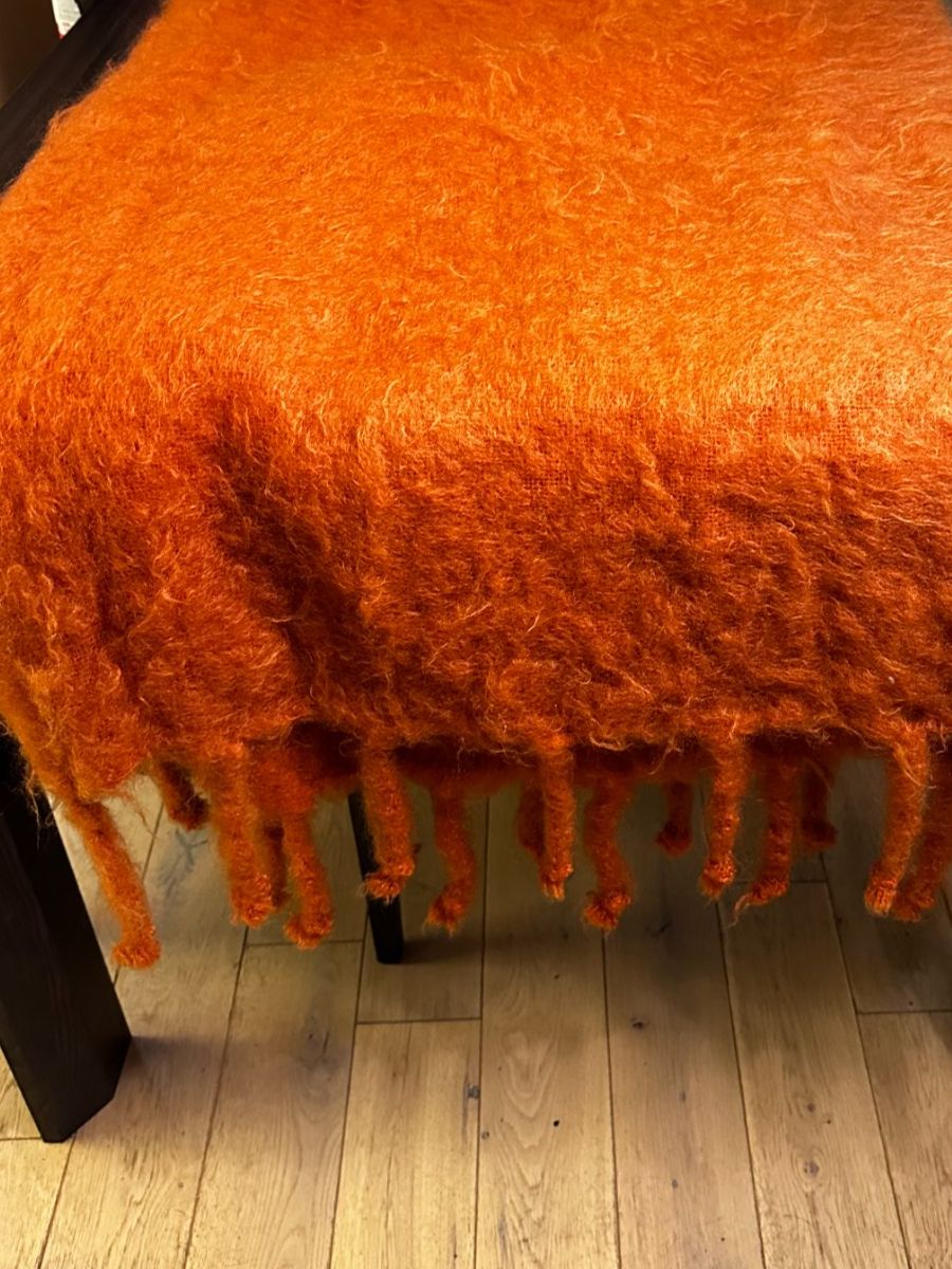 Hermès Coperte: Hermès Mohair Wool Orange - Hand Knitted - Large Throw Blank – Nuovo (secondo la descrizione) da Lugano venduto da LudovicoSwiss 5