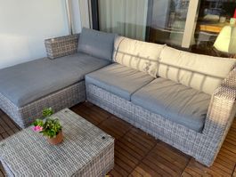 Garten-/Balkon-Lounge im Rattan-Look