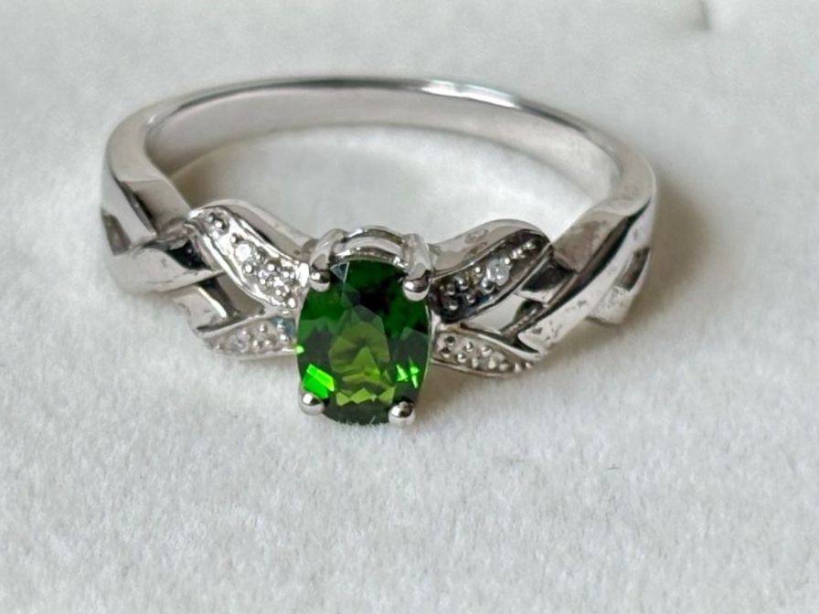 Ringe: Chromdiopsid Ring, Solitaire, Silber 925, Gr. 59 – Neu (gemäss Beschreibung) aus Brugg AG von lau_9rvy 3