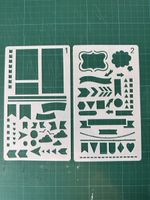 Schablone Journaling Stencils Set 8 Stück neu