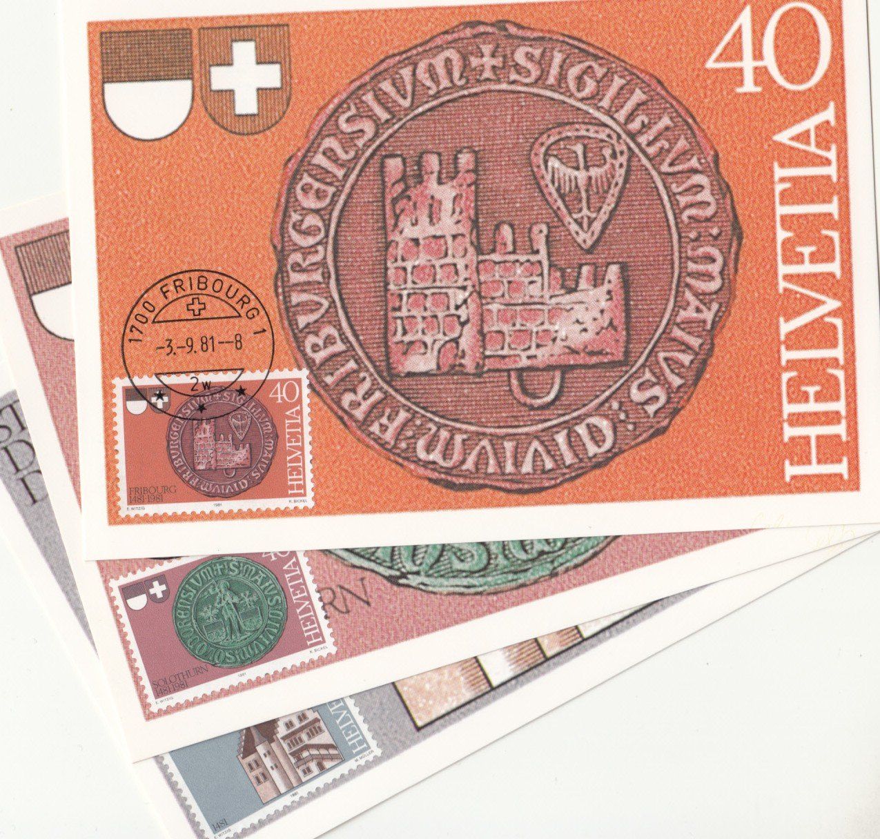 Tutti i francobolli: SBK 660 - 662 auf MK mit ET Ortsstempel – Usato da Bürglen TG venduto da StampGraf