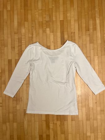 Weisser 7/8 Ärmel Pullover Ralph Lauren M (8-10)
