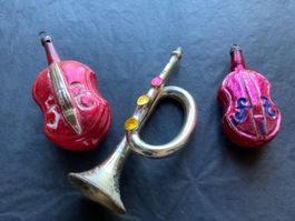 Alter Weihnachtsschmuck Musikinstrumente 1920/1930