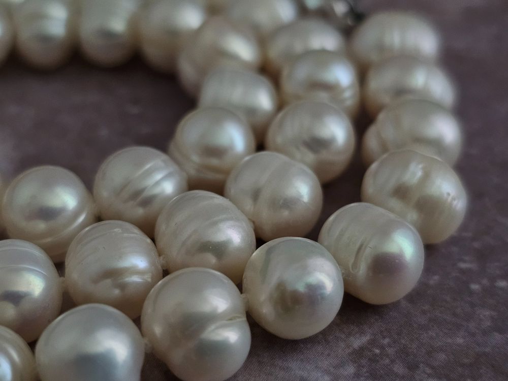 Perlenkette Damen 150 Cm Weiß - Gatsby Style 1920er Jahre Kunstperlen Halskette