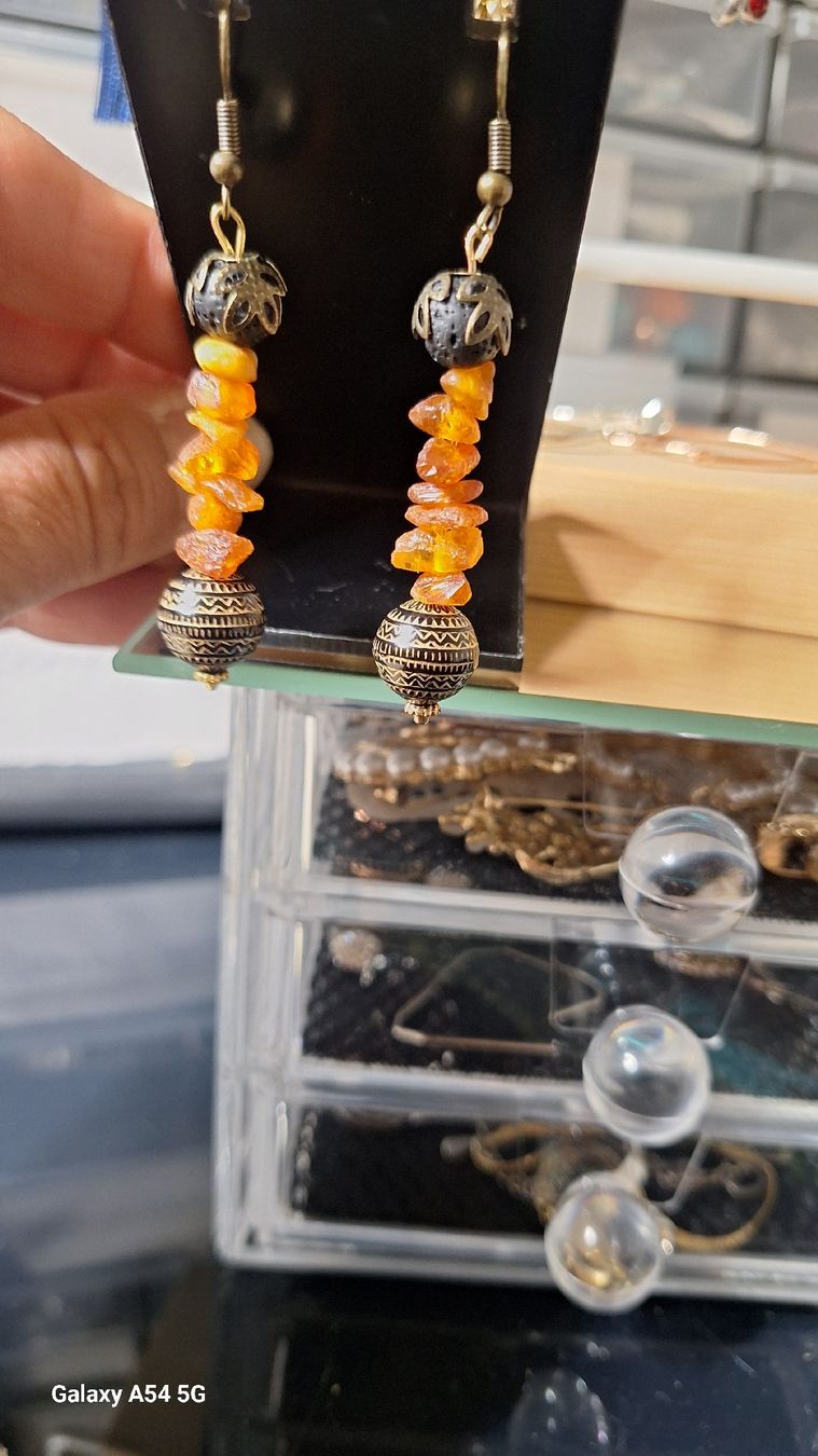 Boucles d'oreille: Ohrringe mit Bernstein – Neuf (Voir description) à Oberglatt ZH par nat_c6k7 2