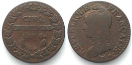 DIRECTOIRE ET CONSULAT 5 Cts An 8/6 (1799-1800) AA - METZ