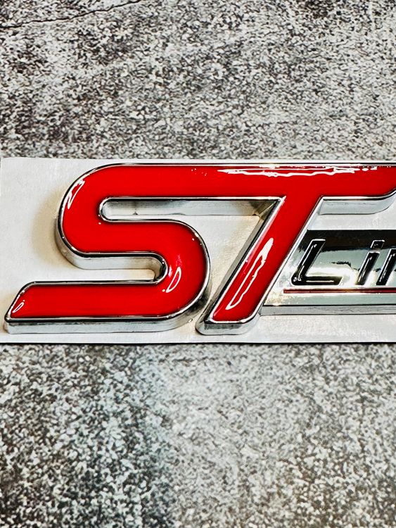 Ford St Line Emblem Schriftzug Logo Rot Chrom Aus Metall Neu Acheter Sur Ricardo