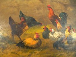 MARÉCHAL Charles (1865 - 1931) - Hühner - Poules - Öl/Holz