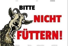 Blechschild-ZIEGEN-BITTE NICHT FÜTTERN