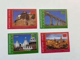 4 Spanien Briefmarken UNESCO Welterbe