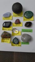 10er Set Trommelsteine mit seltenem Turmalin blau: Set 37