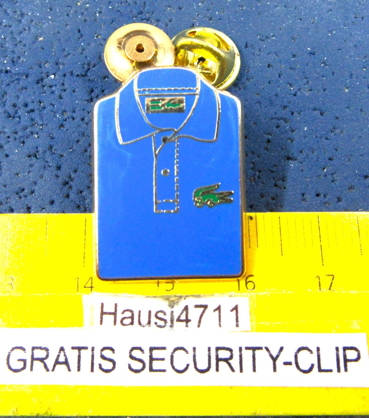 LACOST PIN ENAMEL GOLDIG ARTHUS BERTRAND MIT SECURITY-CLIP (Gebraucht ...