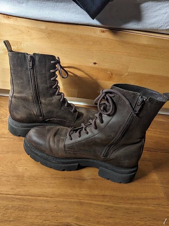 Damenschuhe: Stiefelette 37 Leder BIANCO – Gebraucht aus Bremgarten b. Bern von Kalamaki