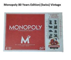 Monopoly 80 Years Edition (Swiss) Vintage - NEU!