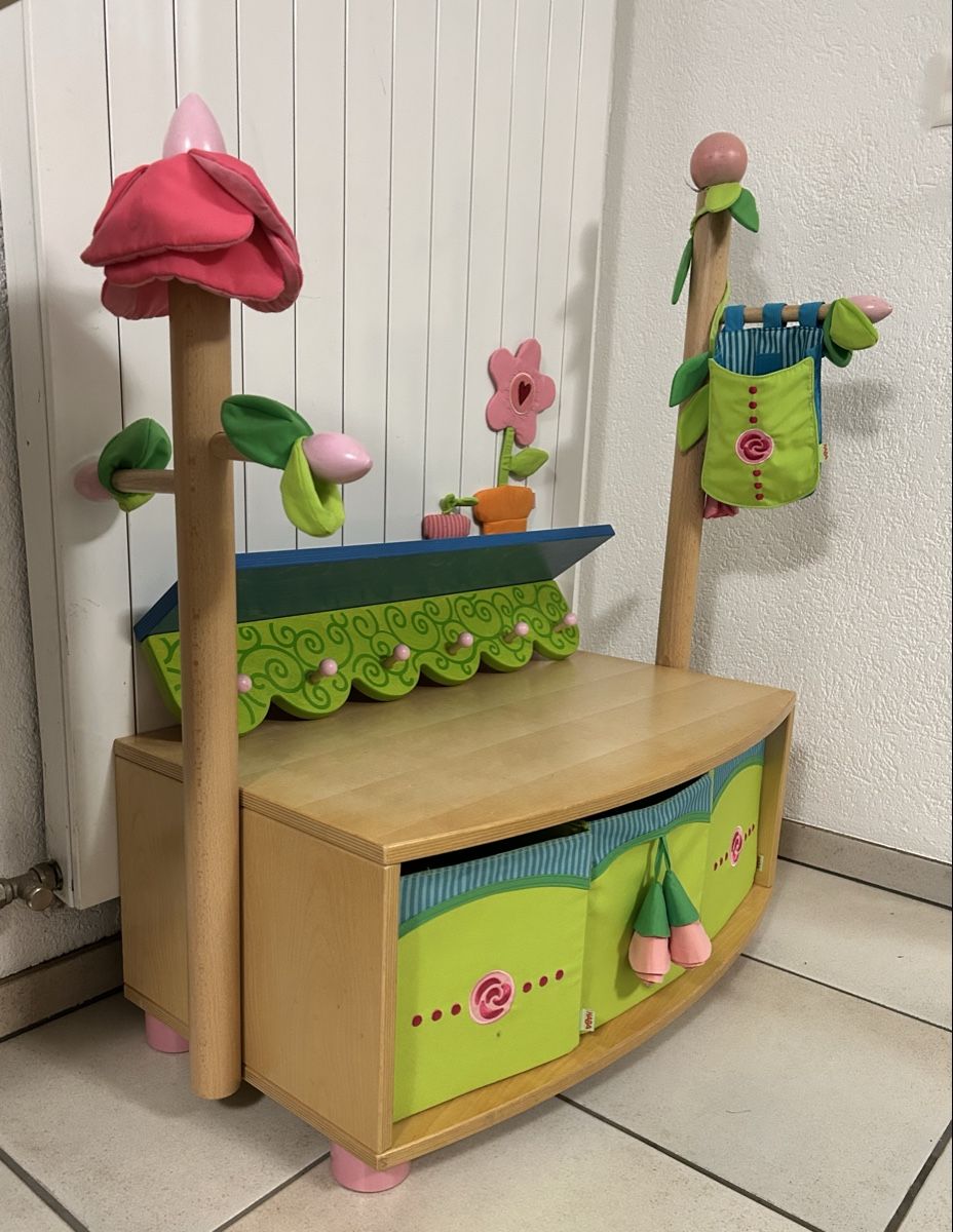 Haba Guardaroba: Kindergarderobe mit Sitzbank HABA – Usato da Auswil venduto da Kasiopeia72 1