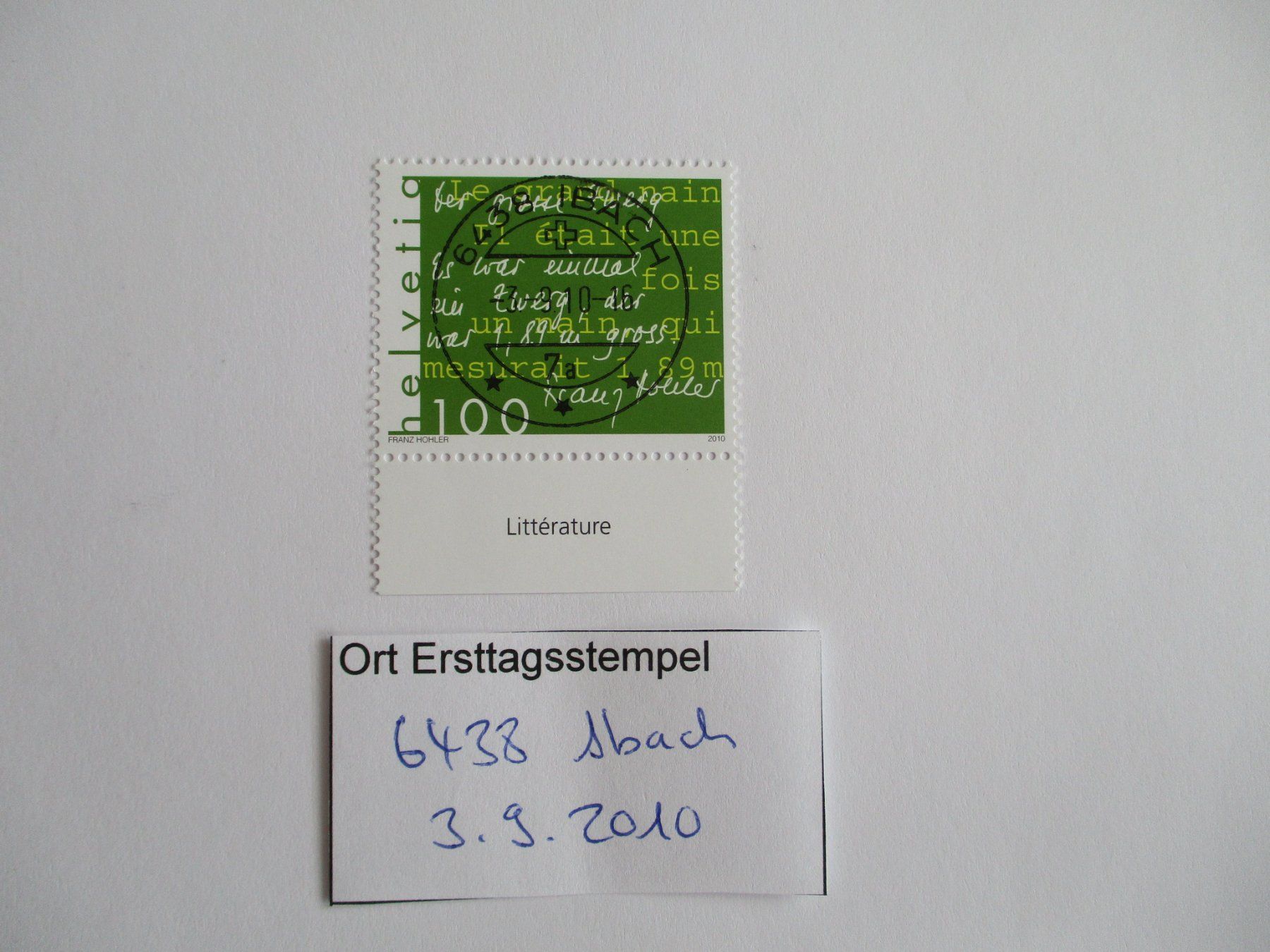 Tous les timbres: Voll Ort Ersttagsstempel 6438 Ibach – D'occasion à Langnau b. Reiden par Aktuell88
