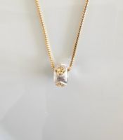 18k Weiss- und Gelbgold Anhänger mit Brillanten