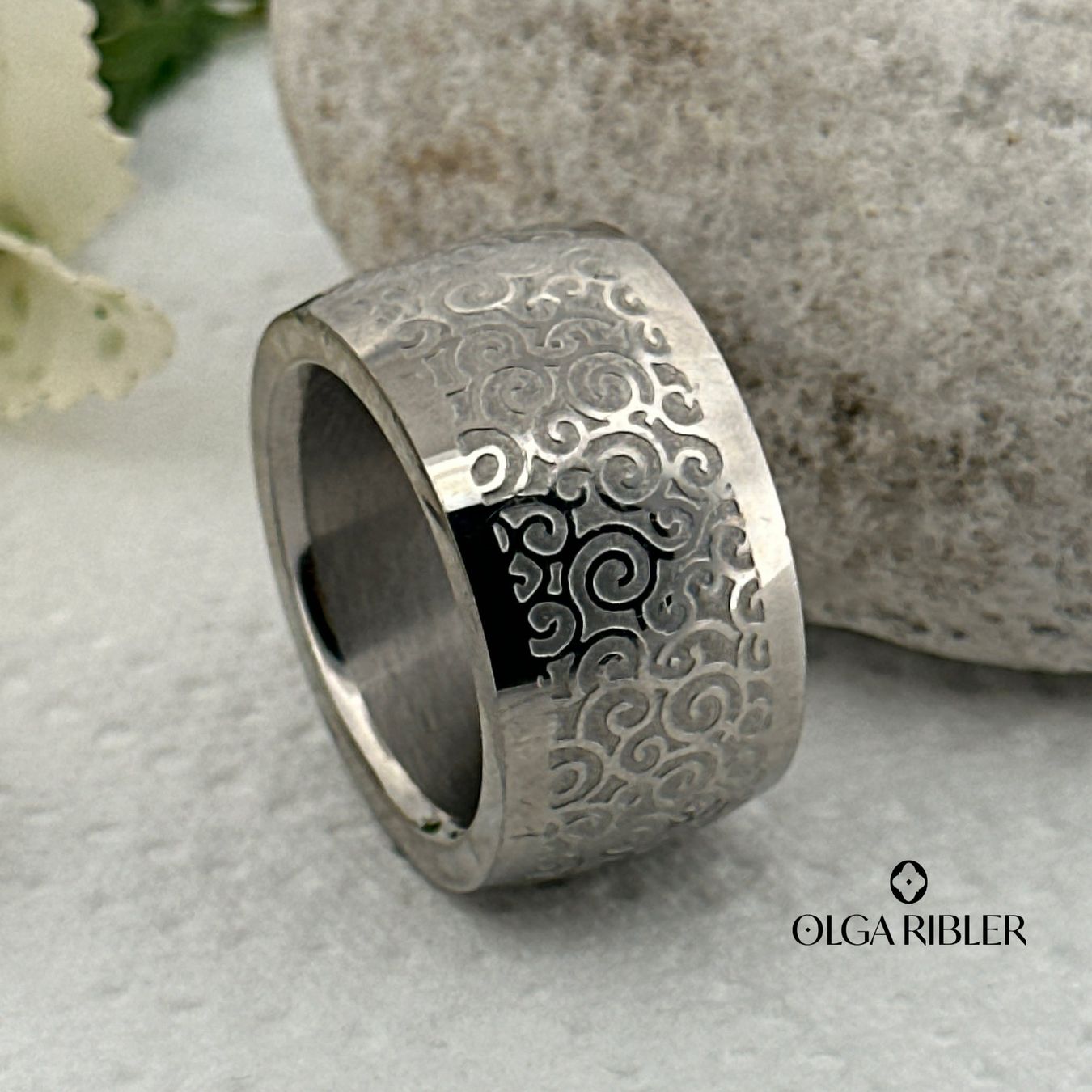 Olga Ribler Anelli: Massiver Ring Edelstahl - matt - Grösse 57 – Nuovo (secondo la descrizione) da Luzern venduto da Schmuckoutlet 3