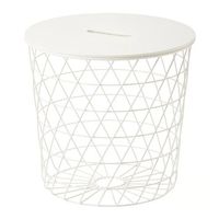 Table de rangement blanche | 44 x 42 cm