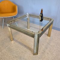 1970s Peter Ghyczy Brass Coffee-Table T09 Vintage Couchtisch