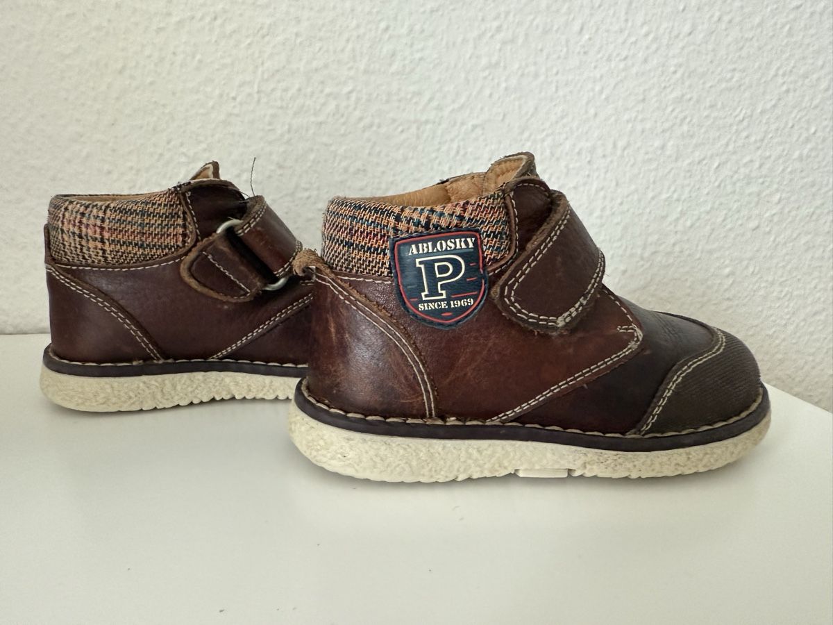 Scarpe per ragazzi: Pablosky Brown Leather Ankle Boots, EU 22, Fall Ready! – Usato da Zollikerberg venduto da MK-13 1