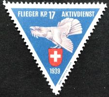 Soldatenmarke 2.WK, Flieger Kp 17, blau, Wi Fl 95