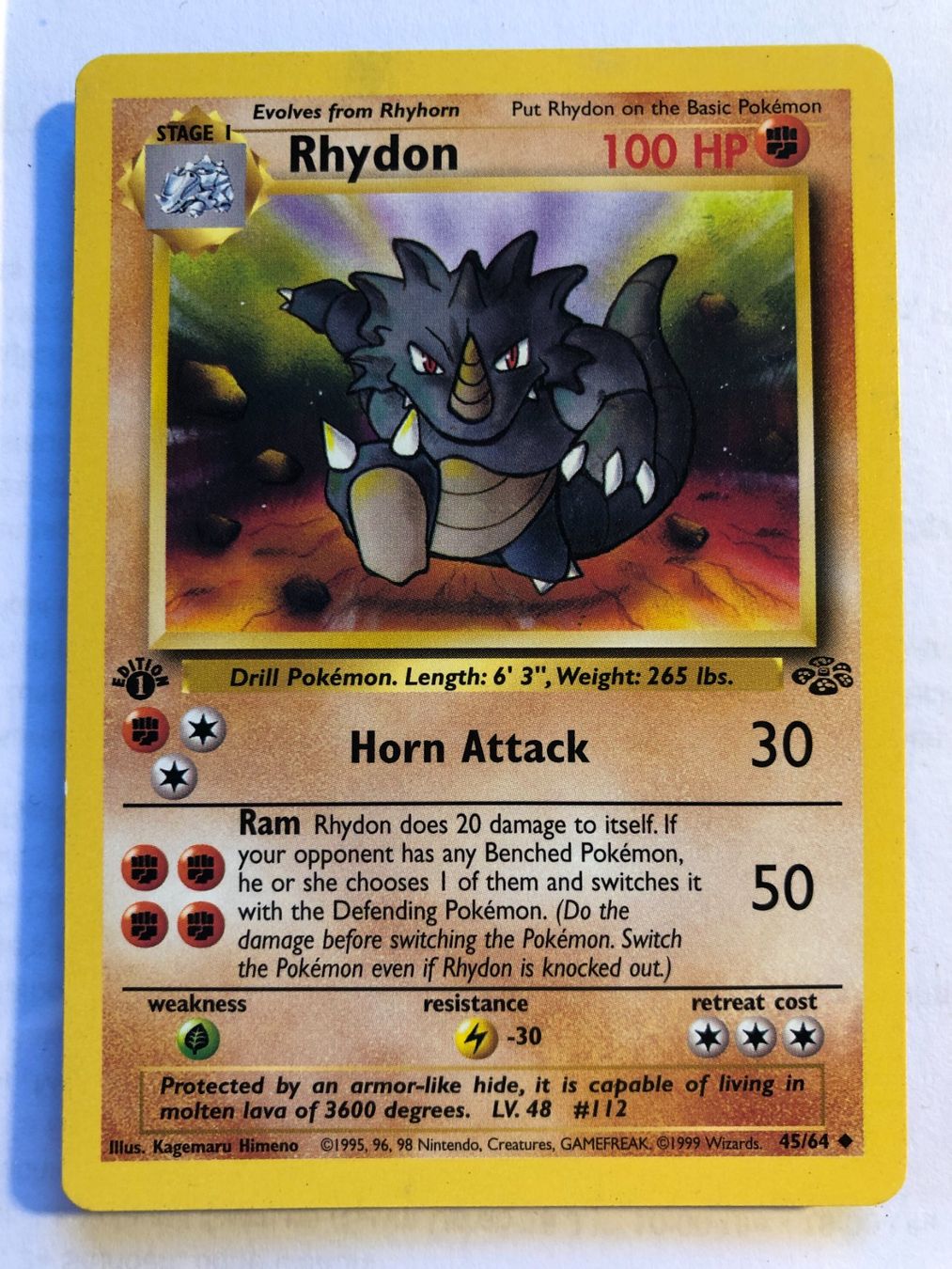 Carte collezionabili: Rhydon (uncommon) 1st Jungle - MINT - ab 1.- – Usato da Giubiasco venduto da dan_pr8b