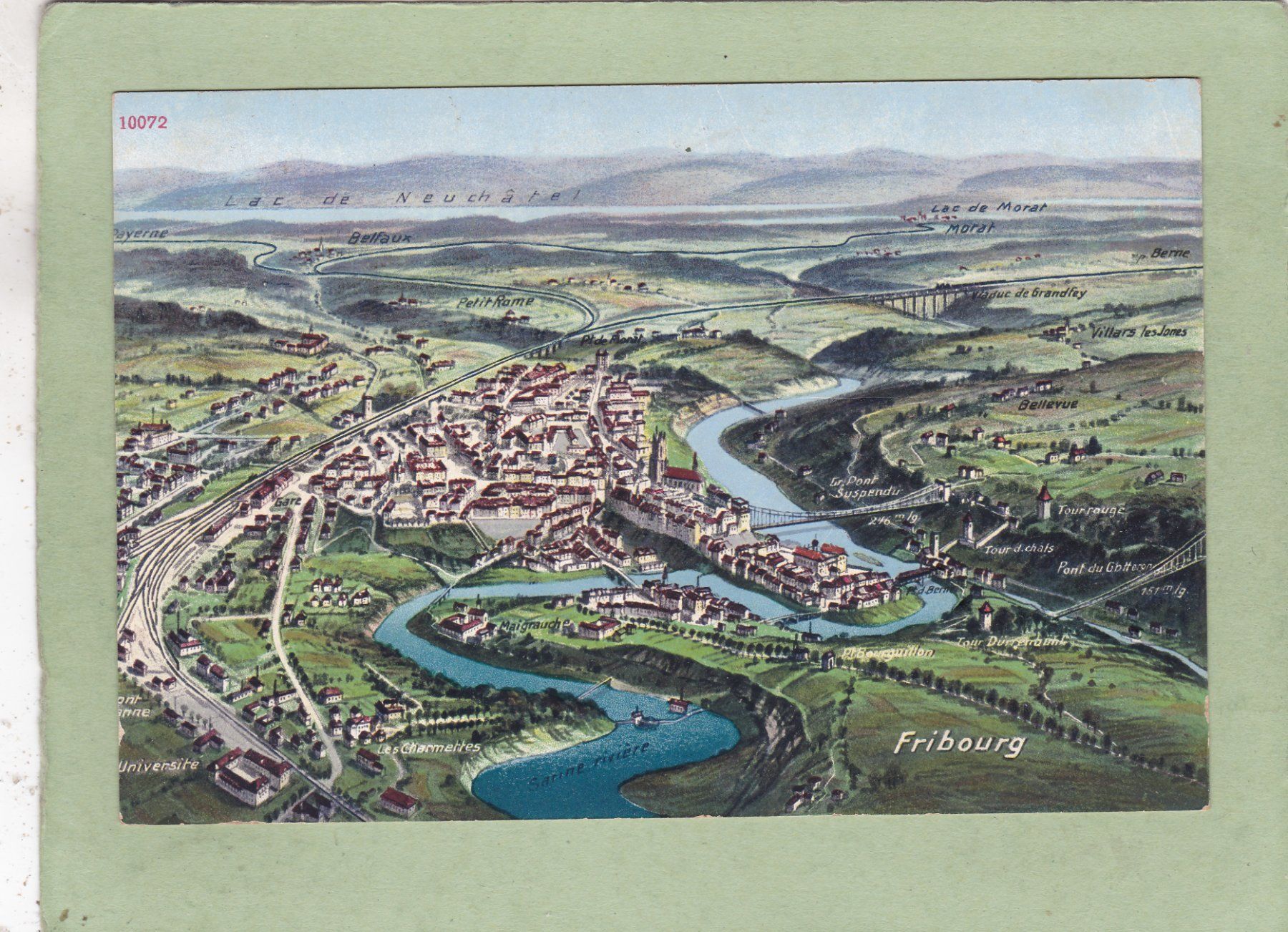 Cartoline postali: Fribourg 1928 – Usato da Herisau venduto da Lisegrat2008