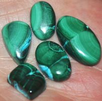 Cabochon Set L-1512 – Azurit Malachit – 5 Stück