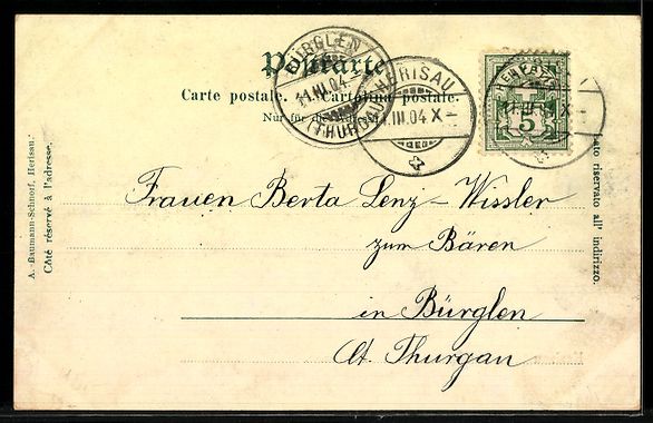 Cartoline postali: AK Herisau, In der Poststraße – Usato da Berlin venduto da bartko-reher 1