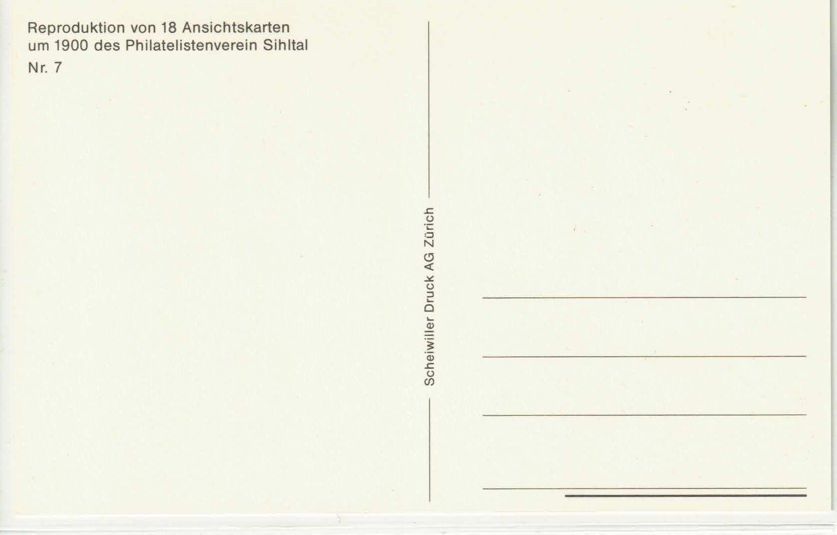 Cartoline postali: Gruss aus dem Sihlwald - Repro – Usato da Ettingen venduto da Kartenplanet 1