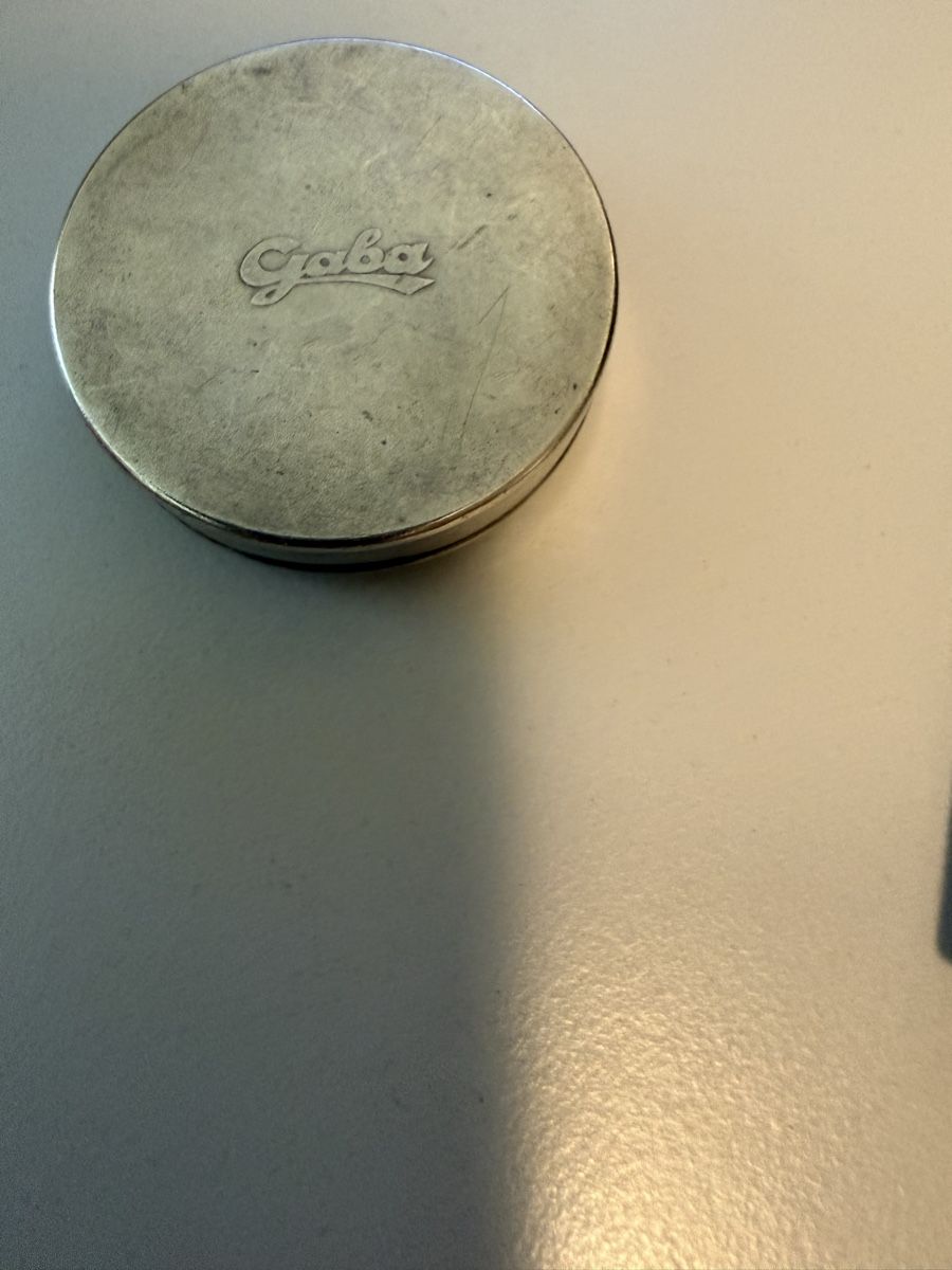 Salvadanai: GABA-Pillendose versilbert vintage – Usato da Braunwald venduto da Noveredo 1