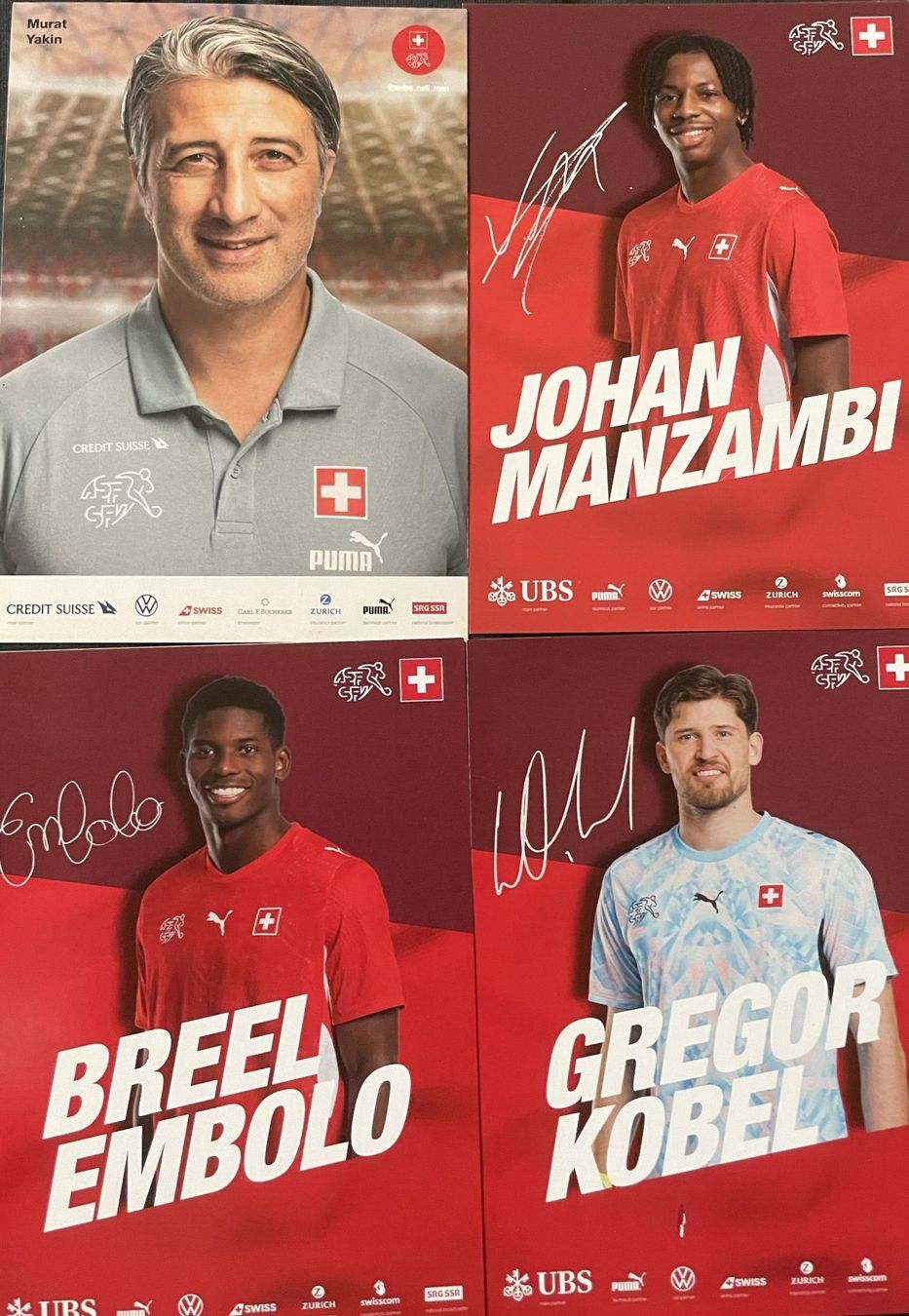 Autografi: Fussball SUI 4X Autogrammkarten / Neu – Nuovo (secondo la descrizione) da Seuzach venduto da PaoloNutini