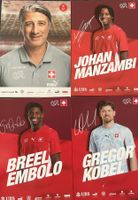 Fussball SUI 4X Autogrammkarten / Neu