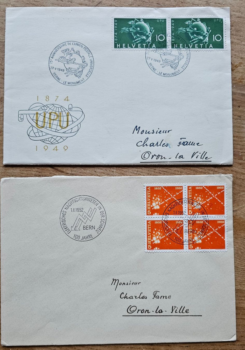 Tous les timbres: 2 alte Briefe - sehen ! – D'occasion à Les Valettes par Nuba1