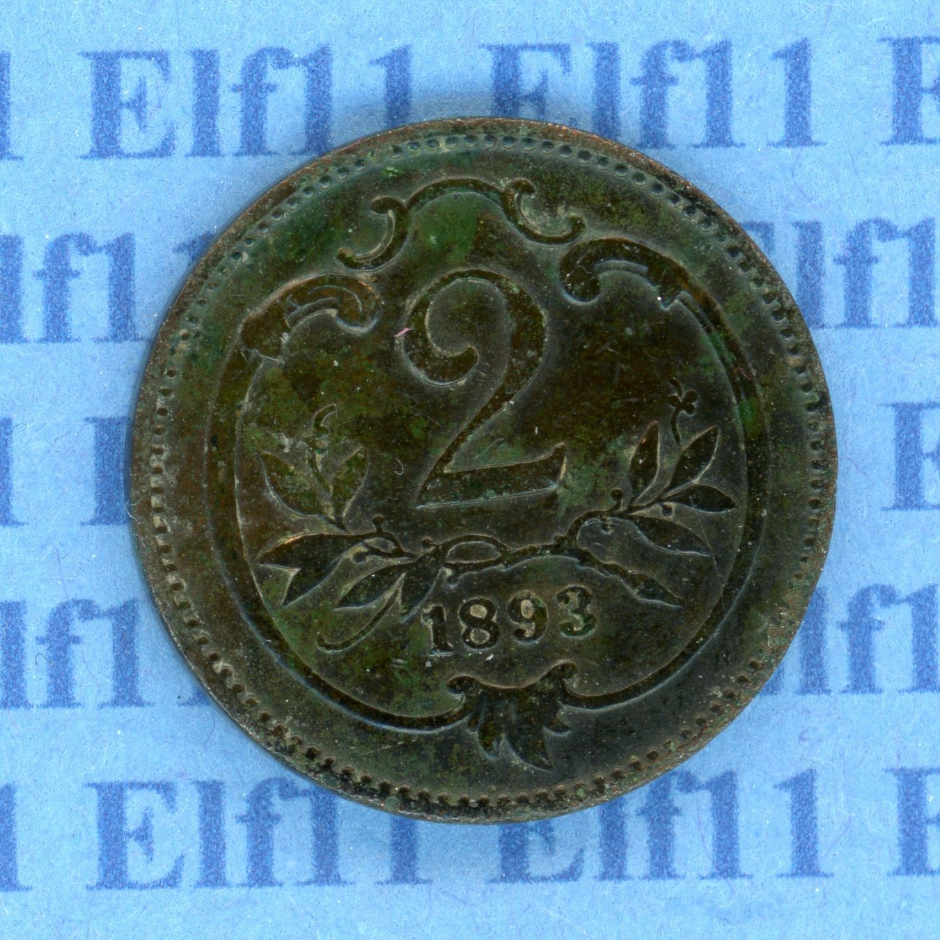 Tutti le monete: ATK___0.02 1893 ss 2 Heller – Usato da Widnau venduto da Elf11