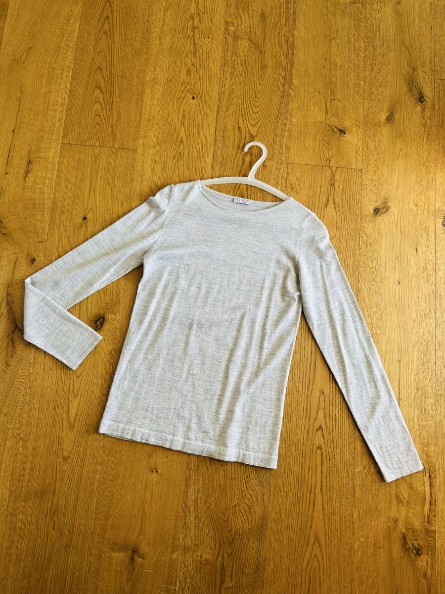 Brunello Cucinelli Pulls & Sweat-shirts: Brunello Cucinelli Pullover fein hellgrau S cashm – Neuf (Voir description) à Hergiswil NW par SilSa 2
