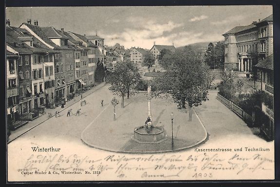 Cartes postales: Winterthur, Kasernenstrasse und Techniku – D'occasion à Berlin par bartko-reher