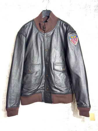 USS TAF TYPE A-1 LEATHER FLIGHT JACKET SZ: XL