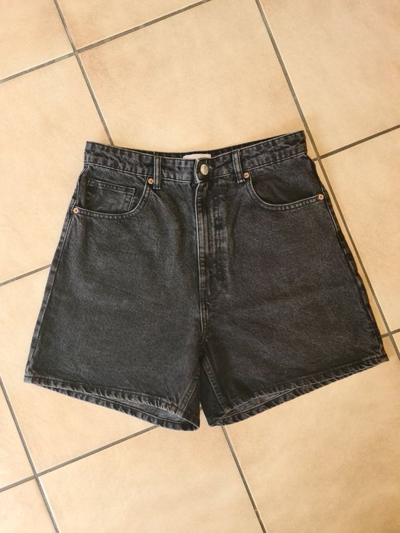 Short En Jean Gris Coupé Levi's Femme - Taille 12 (Occasion, Excellent état)