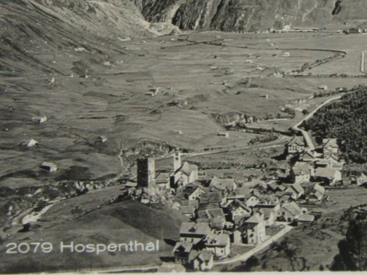 Cartoline postali: HOSPENTHAL URI AK VOGELSCHAU LUFTBILD – Usato da Ettingen venduto da Hausi4711 1