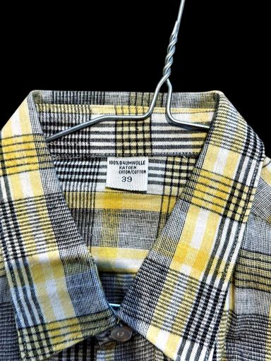Camicie: Gelb-graues kariertes Baumwoll-Button-Down-Hemd - Größe 39 – Usato da Zug venduto da vinokilo 4