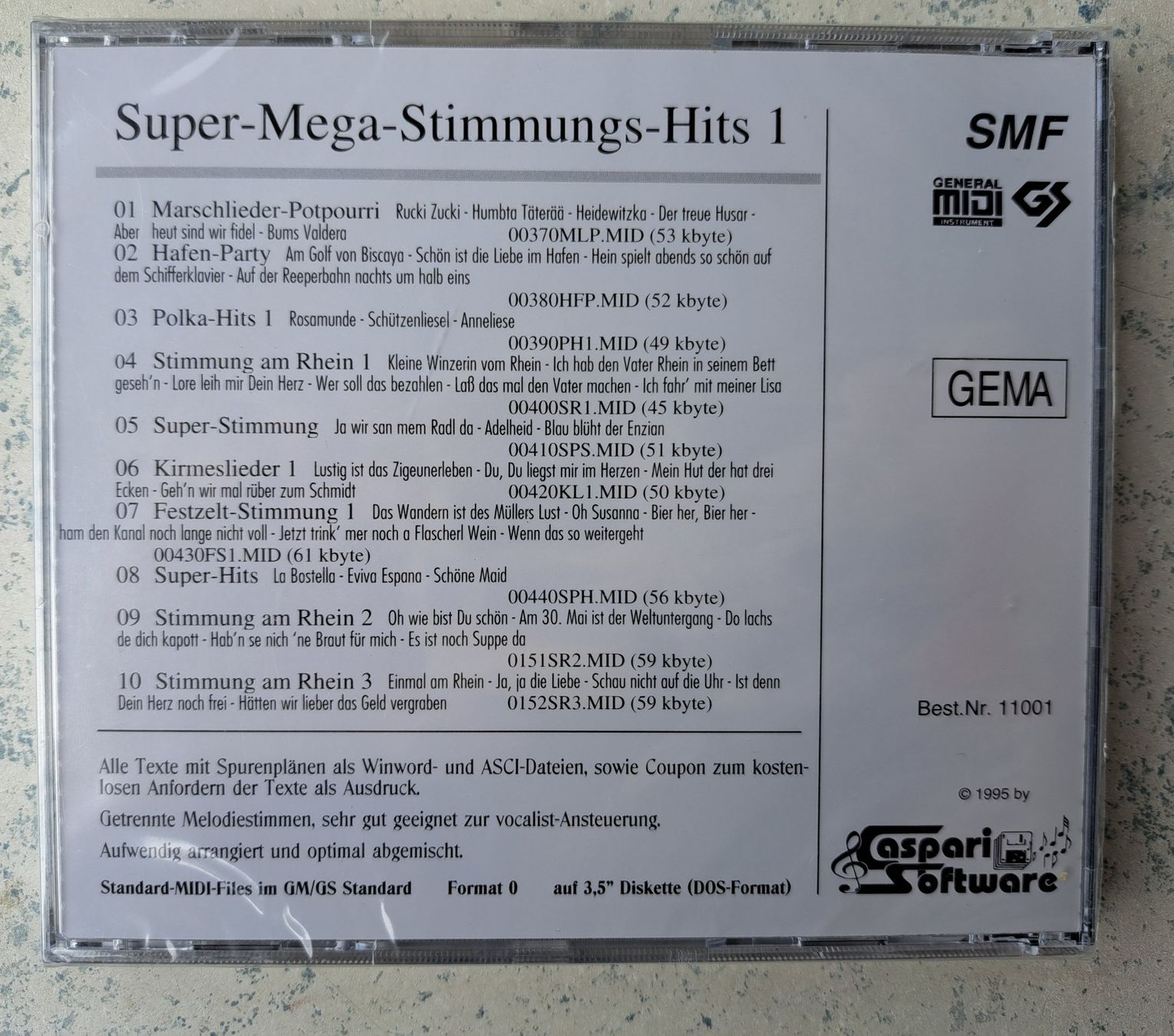 Musikinstrumente: Midifiles - 10 Mega Stimmungs Hits - auf Diskette - Neu – Neu und originalverpackt aus Grenchen von Yamahwildstar16 1