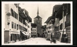 Mellingen, Strassenpartie mit Milchcentr