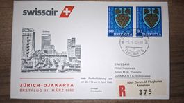 Swissair Zürich - Djakarta 31.03.1980