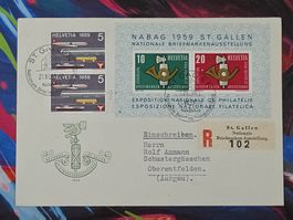 CL28 Enveloppe + Timbre Suisse 1959
